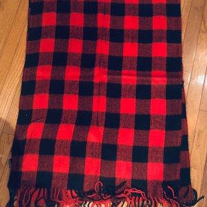 Red/Black Buffalo Plaid Blanket Scarf